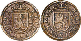 1606. Felipe III. Segovia. 8 maravedís. (AC. 329). Golpecitos. Ex Áureo 27/09/2000, nº 795. 5,88 g. MBC+.