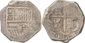 (1612-1616). Felipe III. Sevilla. V. 4 reales. (AC. tipo 154). Fecha no visible. 13,68 g. MBC-.