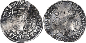 (1603-1612). Alberto e Isabel. 1 real. (Vti. tipo 23) (Vanhoudt 595). 3,09 g. BC.