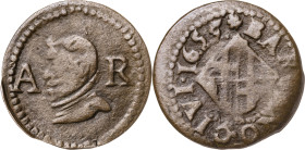 1655. Felipe IV. Barcelona. 1 ardit. (AC. 22) (Cru.C.G. 4421c). 1,39 g. MBC-/BC+.