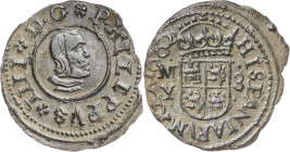1662. Felipe IV. M (Madrid). Y. 8 maravedís. (AC. 363). Cospel irregular. Ex Áureo 05/02/2003, nº 895. 1,60 g. (MBC+).