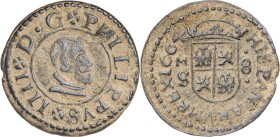 1664. Felipe IV. M (Madrid). S. 8 maravedís. (AC. 372). Ex Áureo 26/01/2000, nº 846. 2,73 g. MBC+.
