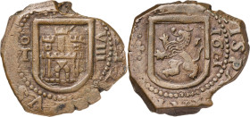 1621. Felipe IV. Toledo. 8 maravedís. (AC. 411). Punto entre los dos últimos dígitos de la fecha. Buen ejemplar. Ex Colección de Cobres, Áureo 22/10/2...