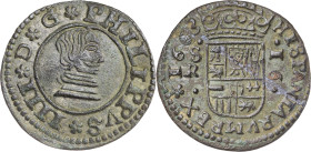 1663. Felipe IV. Sevilla. R. 16 maravedís. (AC. 497). Ligera doblez. Ex Áureo 20/04/2005, nº 356. 3,91 g. (EBC-).