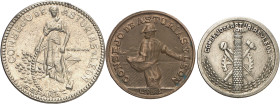 Asturias y León. 50 céntimos, 1 y 2 pesetas. (AC. 8 a 10). 3 monedas, serie completa. MBC-/MBC+.
