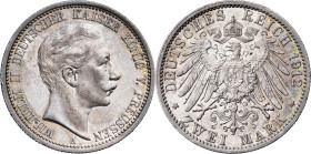 Alemania. Prusia. 1912. Guillermo II. A (Berlín). 2 marcos. (Kr. 522). AG. 11,09 g. EBC.