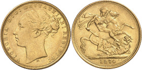 Australia. 1874. Victoria. M (Melbourne). 1 libra. (Fr. 388) (Kr. 752). AU. 7,96 g. EBC-.