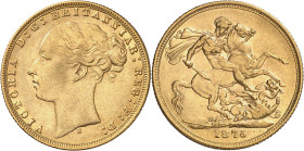 Australia. 1875. Victoria. S (Sydney). 1 libra. (Fr. 15) (Kr. 7). AU. 7,98 g. MBC+.