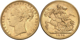 Australia. 1876. Victoria. M (Melbourne). 1 libra. (Fr. 16) (Kr. 7). AU. 8 g. MBC+/EBC-.