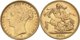 Australia. 1881. Victoria. S (Sydney). 1 libra. (Fr. 15) (Kr. 7). AU. 8 g. MBC+.