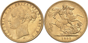 Australia. 1882. Victoria. M (Melbourne). 1 libra. (Fr. 16) (Kr. 7). AU. 7,96 g. MBC.
