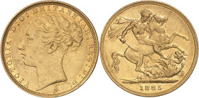 Australia. 1885. Victoria. M (Melbourne). 1 libra. (Fr. 16) (Kr. 7). AU. 7,97 g. MBC.