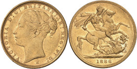 Australia. 1886. Victoria. M (Melbourne). 1 libra. (Fr. 16) (Kr. 7). AU. 7,96 g. MBC+.