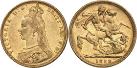 Australia. 1889. Victoria. M (Melbourne). 1 libra. (Fr. 20) (Kr. 10). AU. 7,99 g. MBC+.