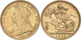 Australia. 1895. Victoria. M (Melbourne). 1 libra. (Fr. 24) (Kr. 13). AU. 7,99 g. MBC+.