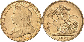 Australia. 1898. Victoria. M (Melbourne). 1 libra. (Fr. 24) (Kr. 13). AU. 7,99 g. MBC+/EBC-.