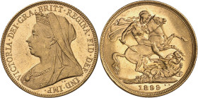 Australia. 1899. Victoria. M (Melbourne). 1 libra. (Fr. 24) (Kr. 13). Brillo original. AU. 8 g. EBC.