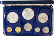 Barbados. 1973. Franklin Mint. 1,5, 10, 25 centavos, 1, 2, 5 y 10 dólares. (Kr. PS1). Estuche oficial con certificado. Proof.