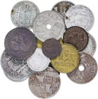 Lote de 17 monedas del Centenario, de distintos valores, fechas y metales. A examinar. BC-/EBC.