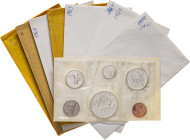 Canadá. 1961 a 1967. Isabel II. 1, 5, 10, 25, 50 centavos y 1 dólar. Lote de 7 emisiones con todos los valores. S/C.