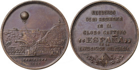 1888. Barcelona. Recuerdo de la Exposición Universal. Medalla. (Cru.Medalles 769). 44,10 g. Ø45 mm. EBC.