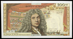 Francia. 1966. Banco de Francia. 500 francos nuevos. (Pick 145b). 6 de enero, Jean Baptiste. Firmas: H. Morant, R. Tondu y P. Gargam. MBC+.