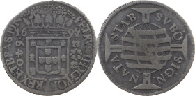 Brazil 
 D. Pedro II (1683-1706) 
 640 Reis 1699/8, Ag Rio Amended date 
 A: PETRVS.II.DG.PORT.REX.ET.BRAS.DN. 
 R: SVBQ. SIGN. NATA STAB. 
 AG: 24.02...