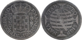Brazil 
 D. João V (1706-1750)
 320 Reis 1749, Ag Rio de Janeiro 
 A: IOANNES.V.D.G.PORT.REX.ET.BRAS.D. 
 R: SVBQ. SIGN. NATA STAB. / R 
 AG: 22.04, B...