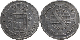 Brazil
D. Maria I (1786-1799) 
160 Reis 1790, Ag Lisbon

no dots on the value and date
A: MARIA.I.D.G.PORT.REGINA.ET.BRAS.D.
R: SUBQ. SIGN. NATA. STAB...