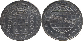 Brazil
D. João P. R. (1799-1816) 
 960 Reis 1812, Ag Rio de Janeiro 
 A: JOANNES.D.G.PORT.P.REGENS.ET.BRAS.D. 
 R: SUBQ. SIGN. NATA STAB. 
 AG: 29.08,...