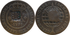 Brazil
D. João P. R. (1799-1816) 
 XX Reis 1796, AE Lisbon, With Shield Countermark 
 A: MARIA.I.D.G.P.ET.BRASILIAE.REGINA 
 R: PECUNIA.TOTUM. CIRCUMI...