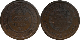 Brazil 
 D. João VI (1816-1822) 
 LXXX Reis 1822, AE Bahia, letter U in reverse over The letter V 
 A: JOANNES.VI.D.G.PORT.BRAS.ET.ALG.REX. 
 R: PECUN...