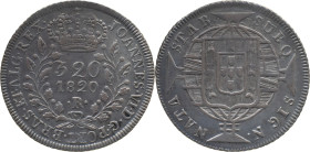 Brazil 
 D. João VI (1816-1822) 
 320 Reis 1820, Ag Rio de Janeiro 
 A: JOANNES.VI.D.G.PORT.BRAS.ET.ALG.REX. 
 R: SUBQ. SIGN. NATA STAB. 
 AG: 19.05, ...