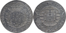Brazil 
 D. João VI (1816-1822) 
 960 Reis 1819, Ag Rio de Janeiro 
 Over 8 Reales Ferdinando VII 1818 coined for Mexico 
 A: JOANNES.VI.D.G.PORT.BRAS...
