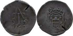 Portuguese India 
 D. João IV (1640-1656) 
 Tanga 1642 Ag from Goa to Ceylon 
 A: G shield A 
 R: D AT S 
 AG: 11.02 - 2.09g, Good Fine