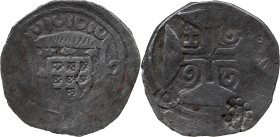 Portuguese India
D. Pedro II (1683-1706) 
Xerafim (300 Reis) 1699 Ag Diu
with traders countermarks
A: D Shield O
R: Cross 1699
AG: 11.14 10.64g, Very ...