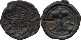 Portuguese India 
 D. João V (1706-1750) 
 2 Bazarucos N/D Tutenaga Goa 
 A: Shield between G A 
 R: Cross 
 AG: 03.01 3.95g, Fine