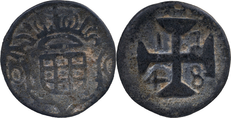 Portuguese India 
 D. João V (1706-1750) 
 7 1/2 Bazarucos 1748 Tutenaga Diu 
 A...