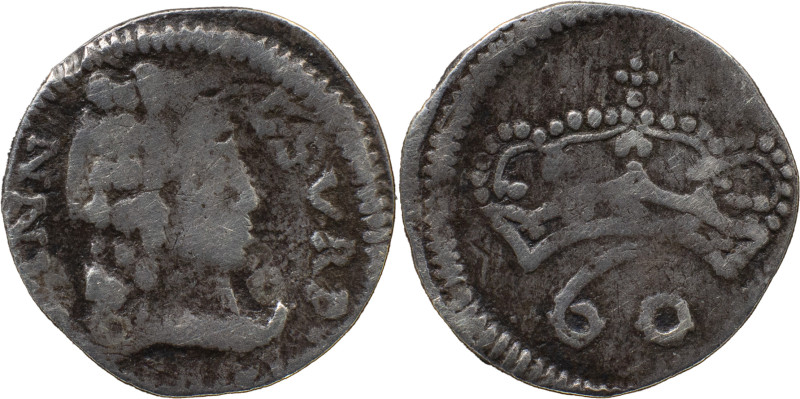 Portuguese India 
 D. João V (1706-1750) ) 
 60 Reis (Tanga) 1741 Ag Goa 
 A: IO...