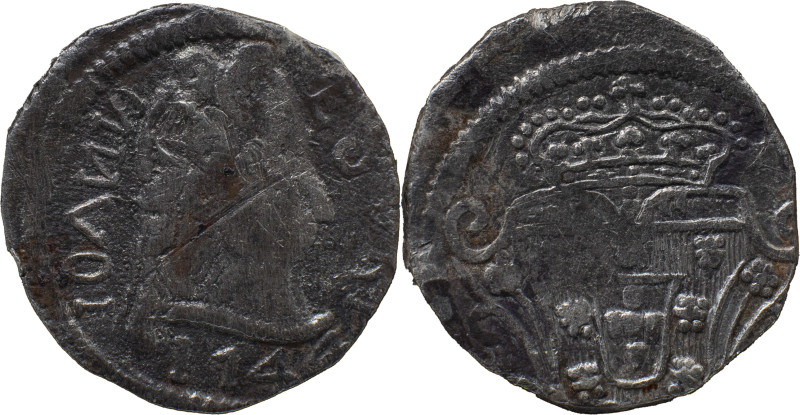 Portuguese India 
 D. João V (1706-1750) 
 Pardau (300 Reis) 1744 Ag Goa 
 A: IA...