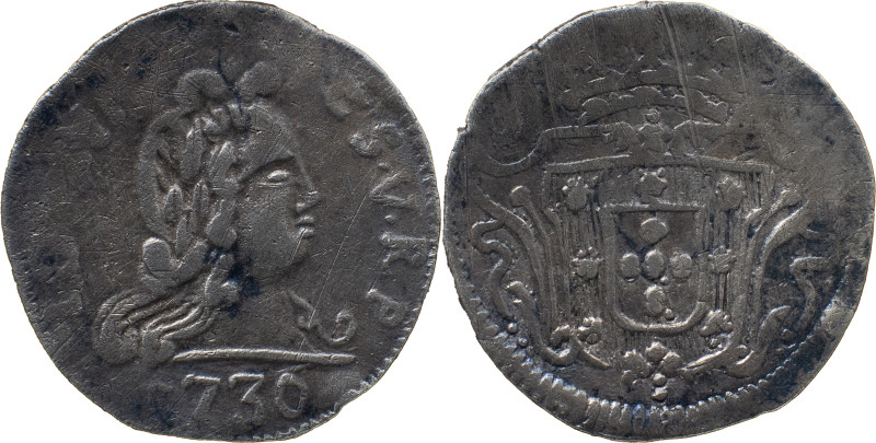 Portuguese India 
 D. João V (1706-1750) 
 Rupia (600 Reis) 1730 Ag Goa 
 A: IAO...