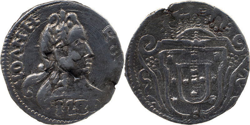 Portuguese India 
 D. João V (1706-1750) 
 Rupia (600 Reis) 1740 Ag Goa 
 A: IAO...