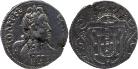 Portuguese India 
 D. João V (1706-1750) 
 Rupia (600 Reis) 1740 Ag Goa 
 A: IAONN E(SVRP) 1740 
 R: Shield 
 AG: 77.15 - 11.87g, Very Fine