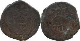 Portuguese India
D. José I (1750-1777)
 20 Reis 1774 AE Goa 
 A: Shield 
 R: 20 R *G* 1774 
 AG: 31.03 - 13.31g, Fine
