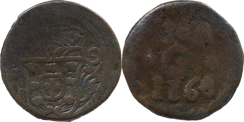 Portuguese India
D. José I (1750-1777)
 30 Reis 1768 AE Goa 
 A: Shield 
 R: 30 ...