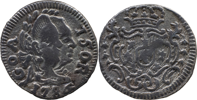 Portuguese India 
 D. Maria I and D. Pedro III (1777-1786) 
 150 Reis (1/2 Parda...
