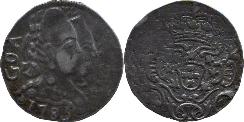 Portuguese India 
 D. Maria I and D. Pedro III (1777-1786) 
 Rupia (600 Reis) 17...