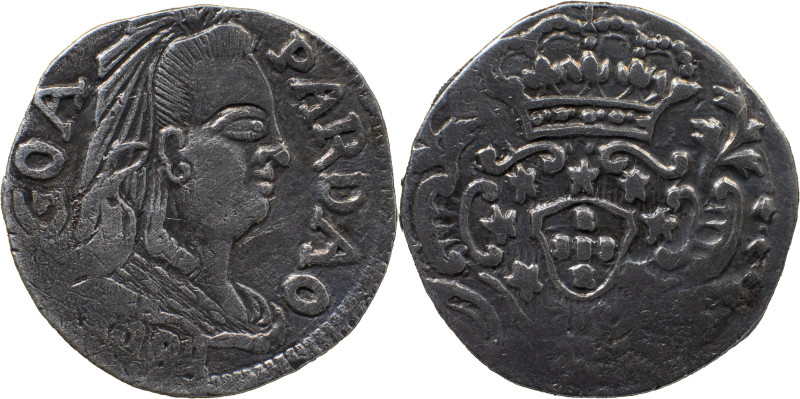 Portuguese India 
 D. Maria I (1786-1799) 
 Pardau (300 Reis) 1787 Ag Goa 
 A: G...