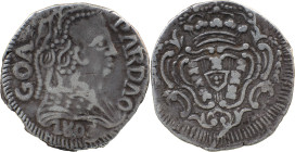Portuguese India 
 D. Maria I (1786-1799) 
 Pardau (300 Reis) 1805 Ag Goa 
 A: GOA / PARDAO / 1805 
 R: shield 
 AG: 33.10 - 5.46g, Very Fine