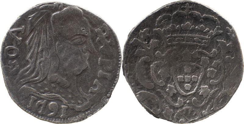 Portuguese India 
 D. Maria I (1786-1799) 
 Rupia (600 Reis) 1791 Ag Goa 
 A: GO...